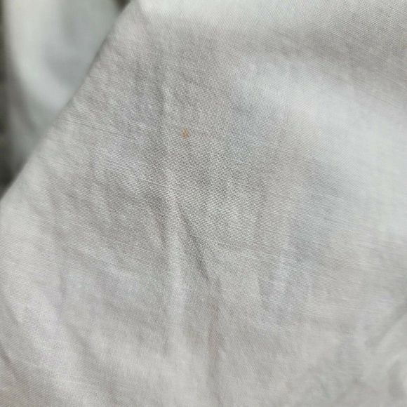 Vintage 90s Cotton Express Womens M White Button Front‎ L/S Tie Waist Lace Trim - Picture 6 of 7